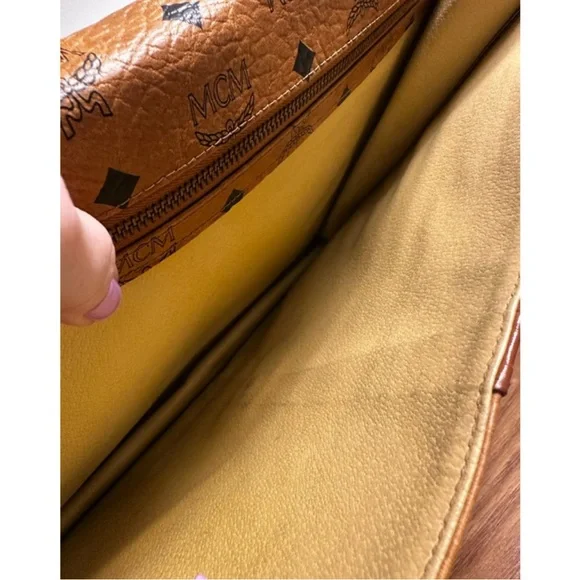 MCM Tan Leather Briefcase with Monogram - Picture 12 of 12